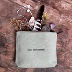 Trust Your Dopeness Canvas Zip Bag- Mint