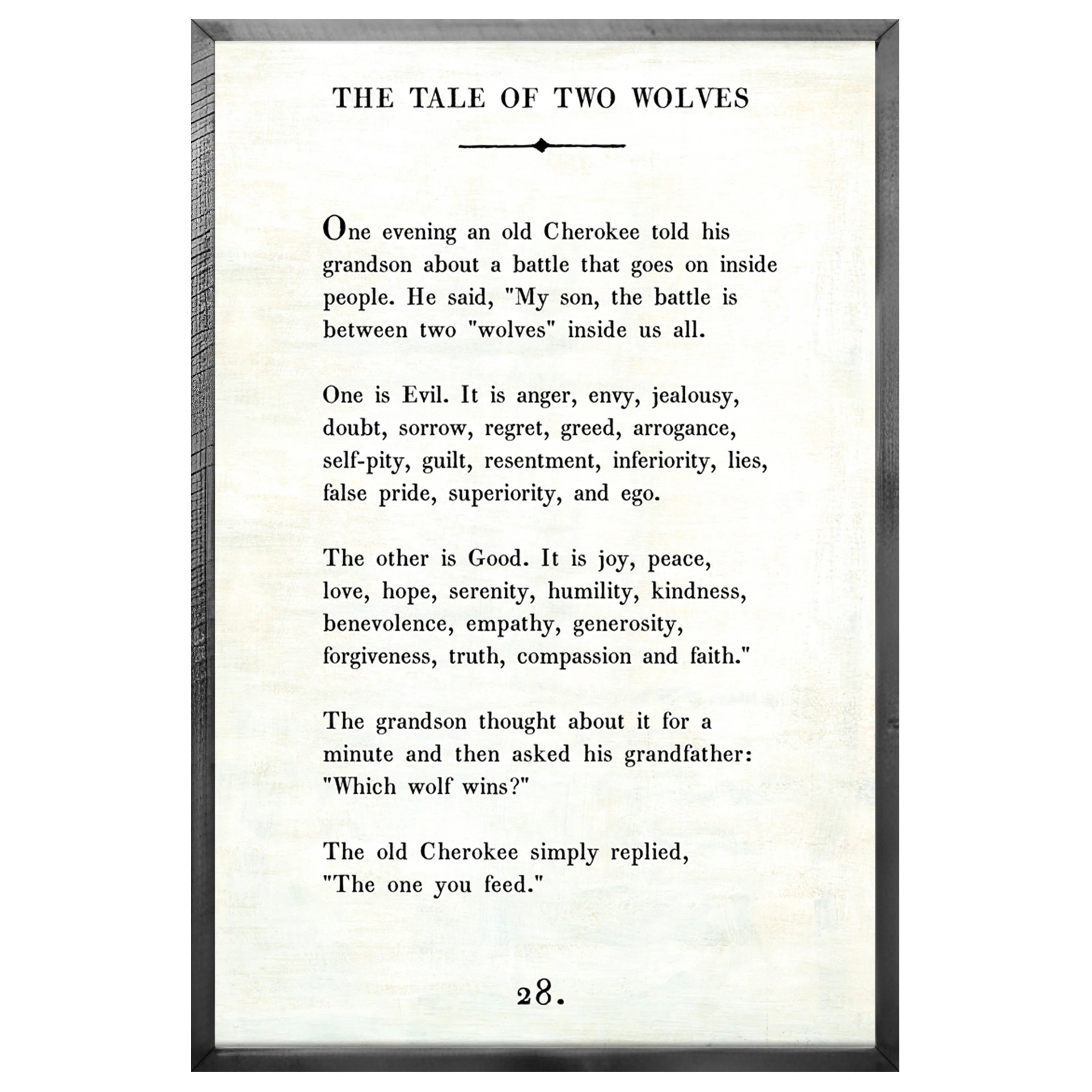 Tale of Two Wolves - Poetry Collection