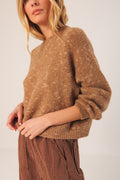 Mohair Cropped Sweater, Beige