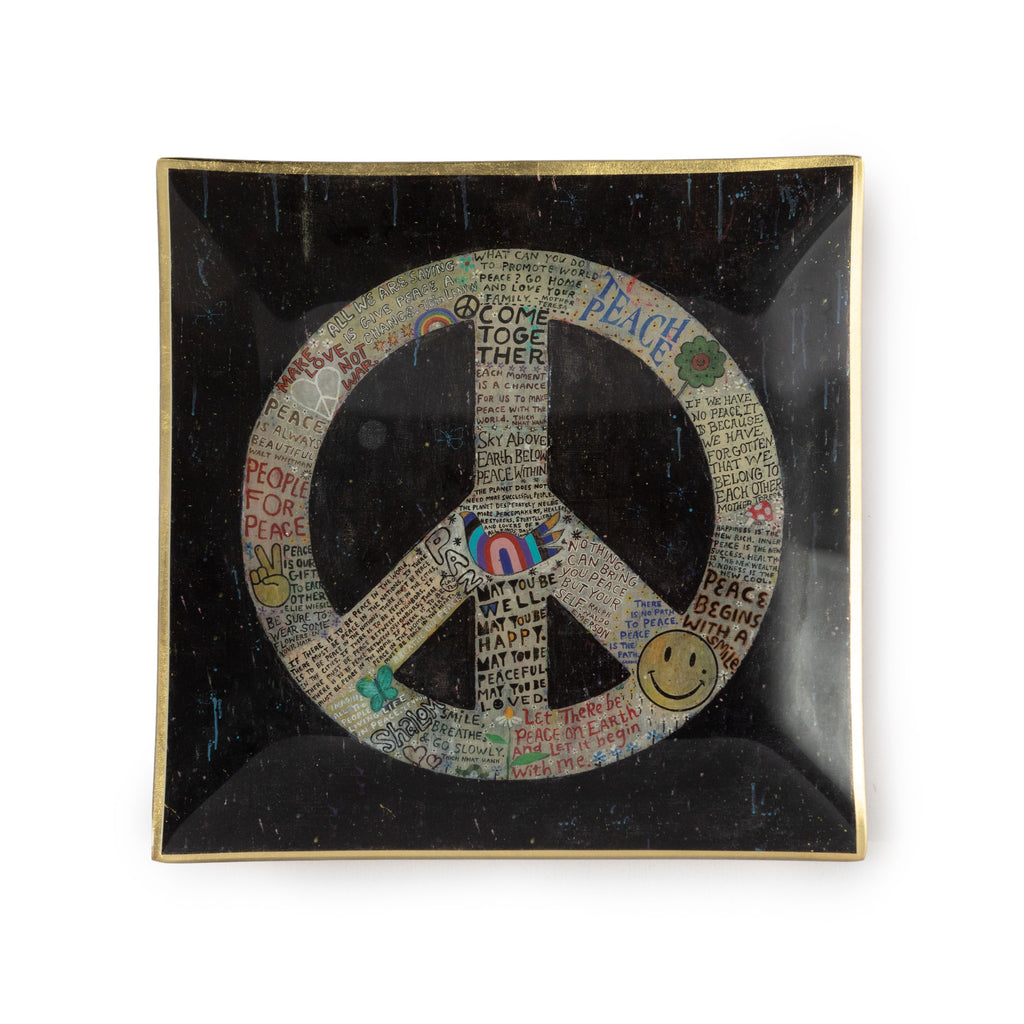 Large Square Decoupage Plate