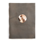 ***Welcome To The World Leather Photo Keeper  - Grey