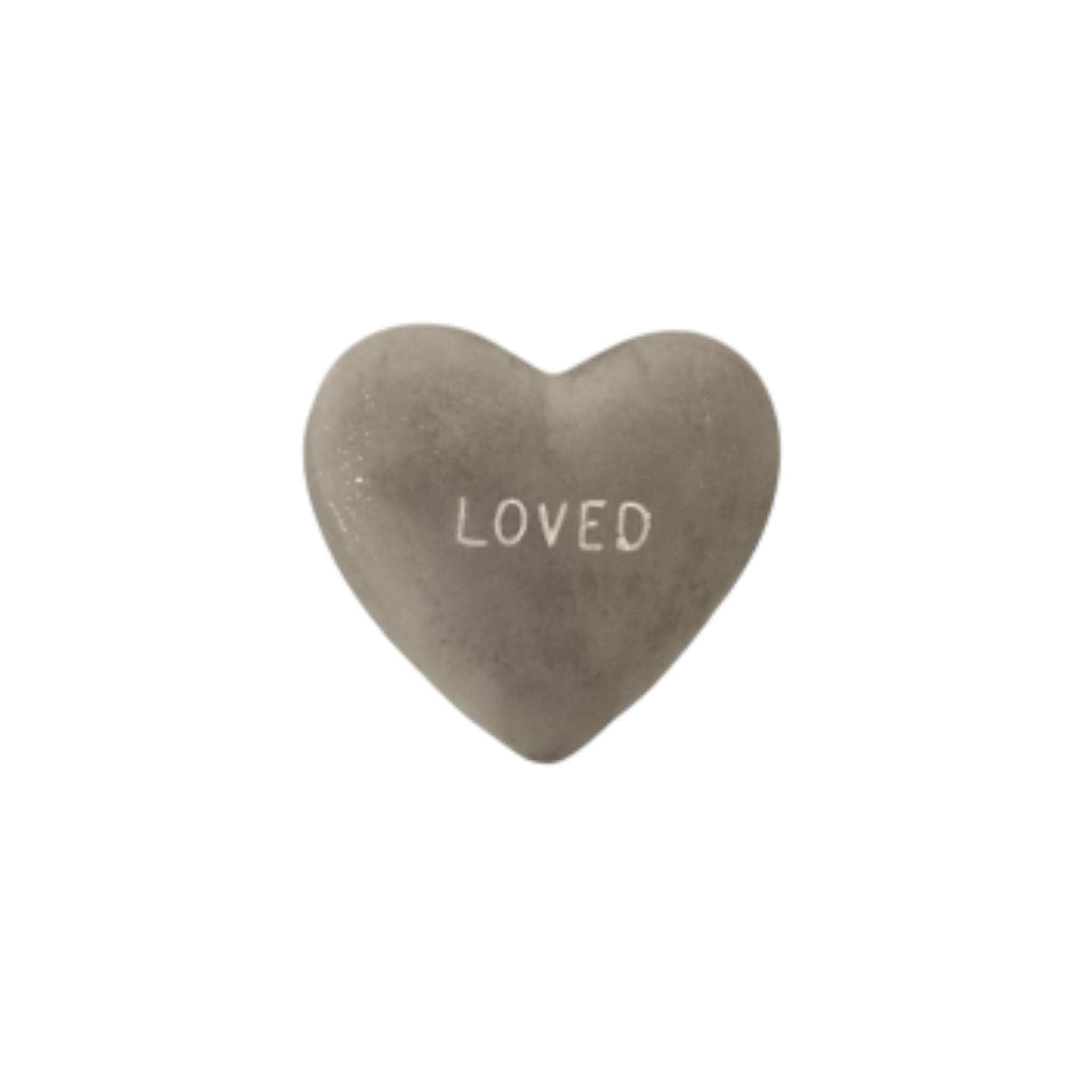Heart Shaped Stone "Loved"