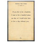 Winnie the Pooh - Book Collection (Grey Wood) - Art Print