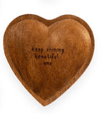 Wood Heart Trinket Tray