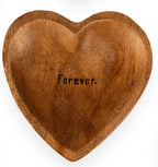 Wood Heart Trinket Tray