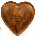 Wood Heart Trinket Tray - "Angles are Watching Over You."
