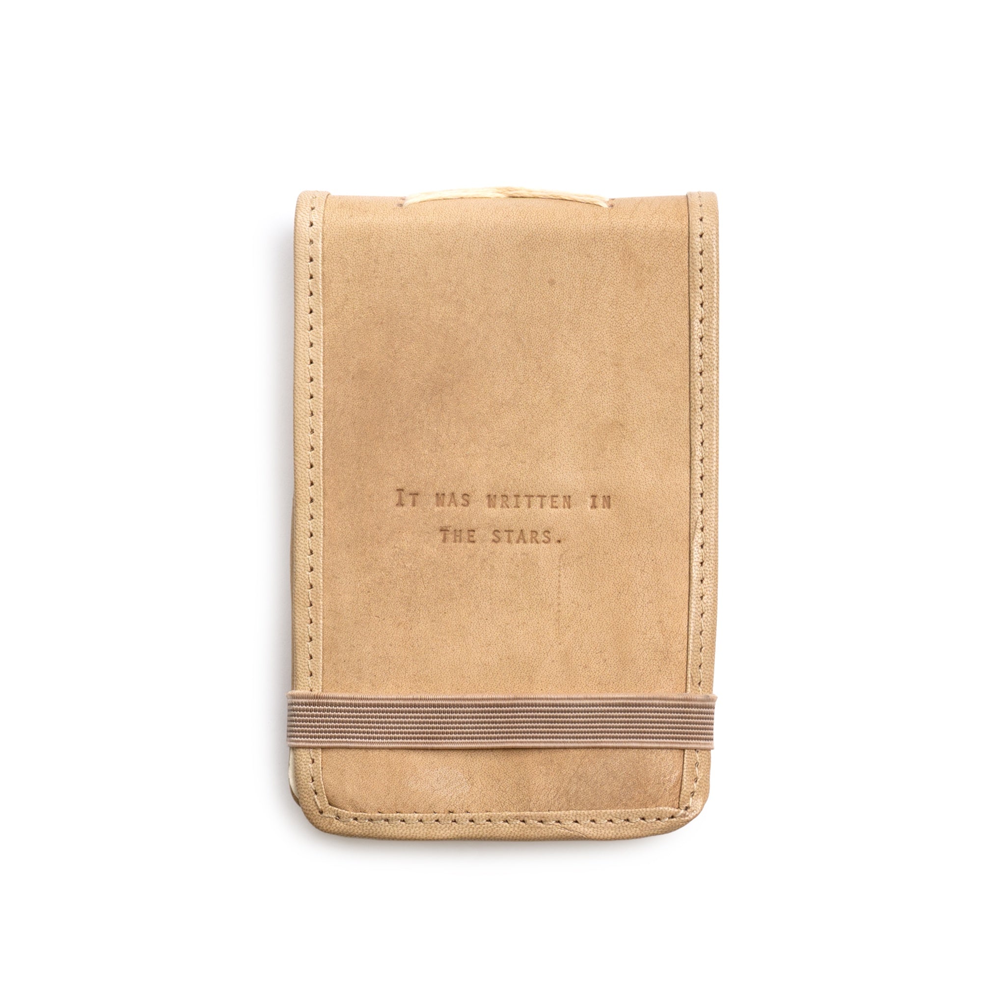 It Was Written In The Stars Mini Signature Leather Journal  - Honey