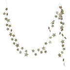Glitter Paper Star Garland, Gold