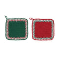 Cotton Crocheted Pot Holder with Contrasting Border