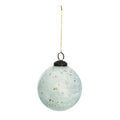 Seeded Glass Ball Ornament - Milky White