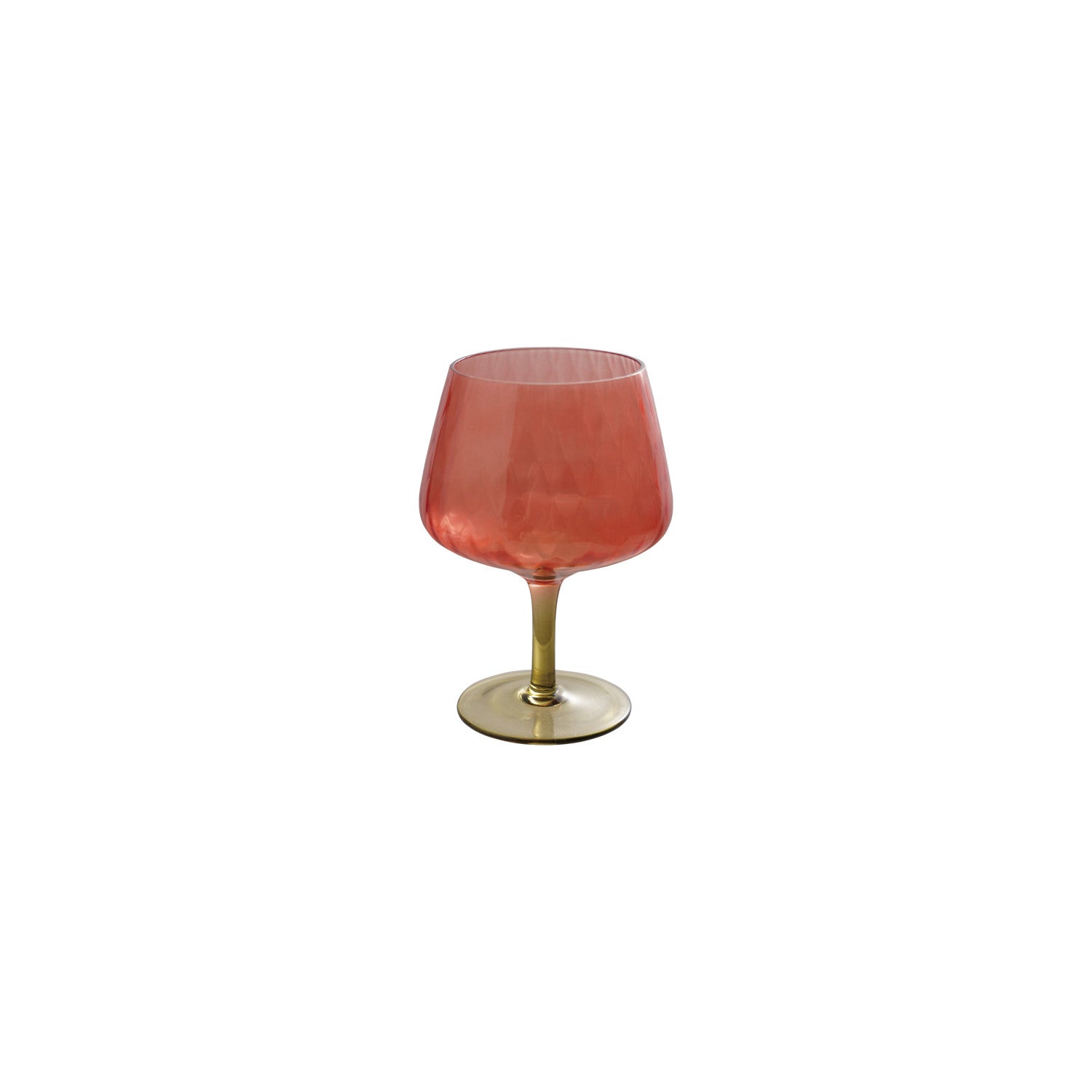 Ribbed Stemmed Wine Glass