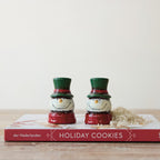 Hand-Painted Ceramic Snowmen Salt & Pepper Shakers