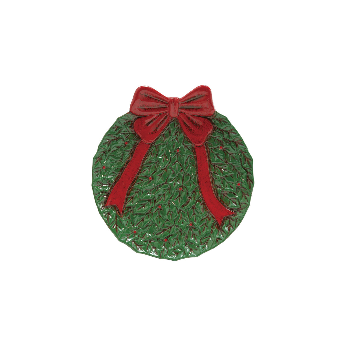 Ceramic Wreath Shaped Plate with Bow