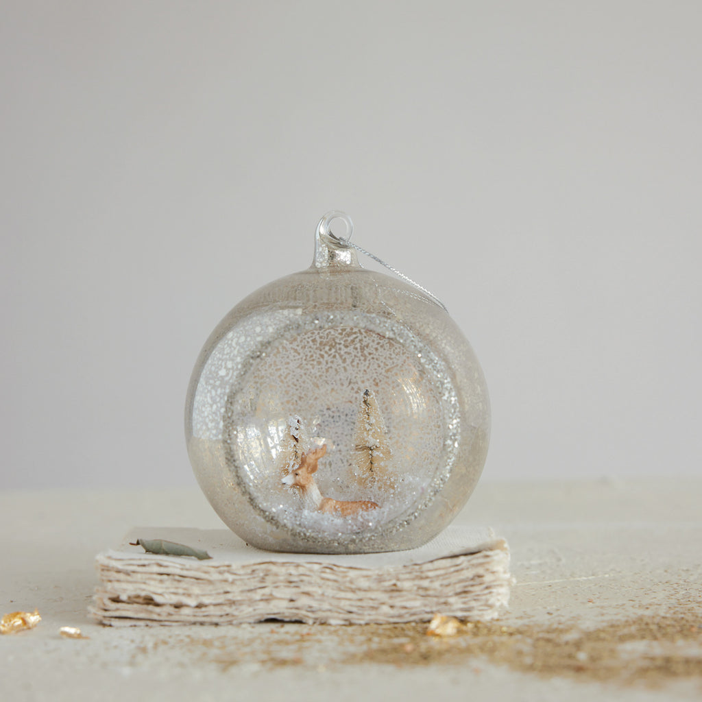 Mercury Glass Diorama Ornament