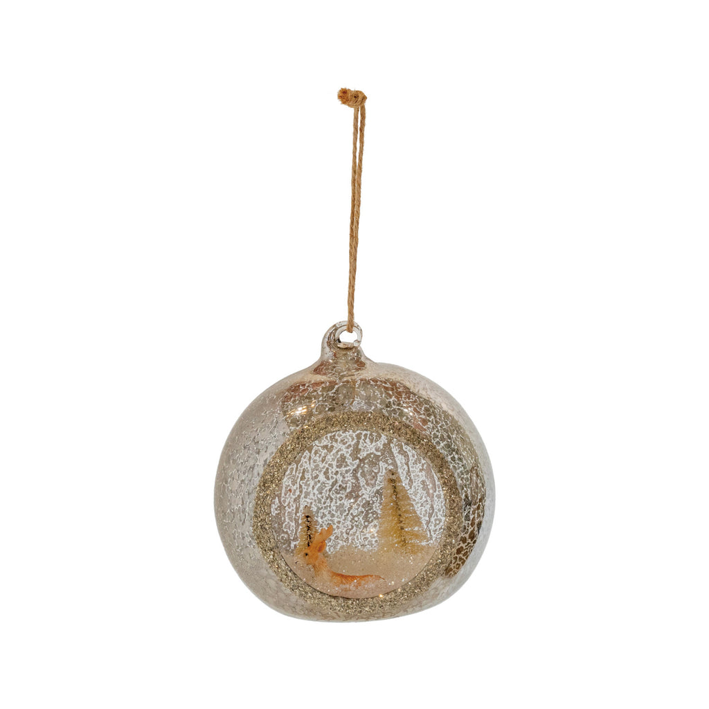Mercury Glass Diorama Ornament