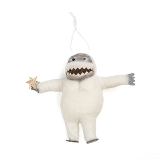 Felted Abominable Snowman Ornament
