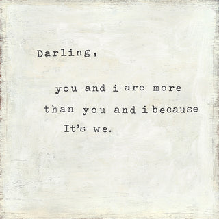 Art Print - Darling You and I - Gallery Wrap -