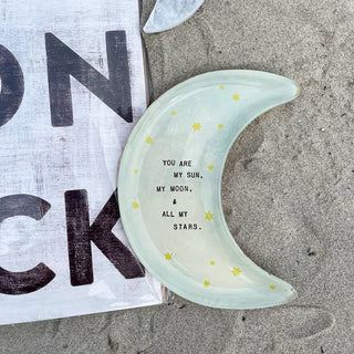 My Sun, My Moon Small Moon Decoupage Plate