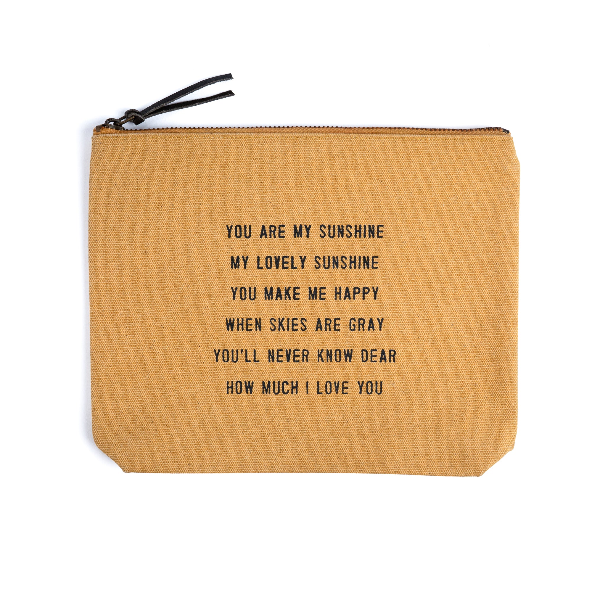 Canvas Zip Bag - Sunflower