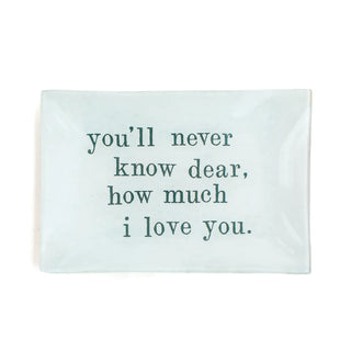 Never Know Dear Large Rectangle Decoupage Plate