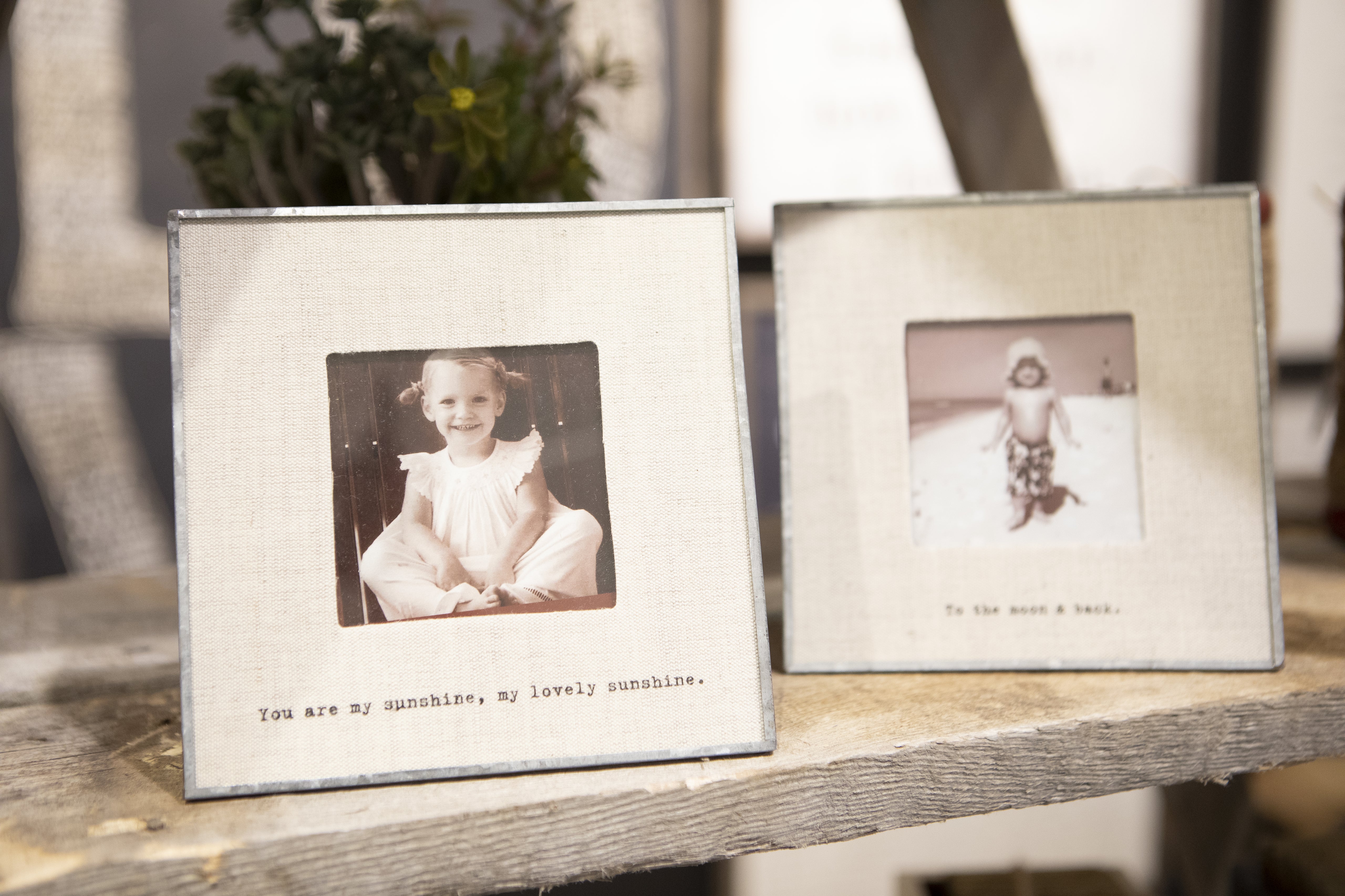 To The Moon & Back Linen Photo Frame 6”x6 – Sugarboo & Co