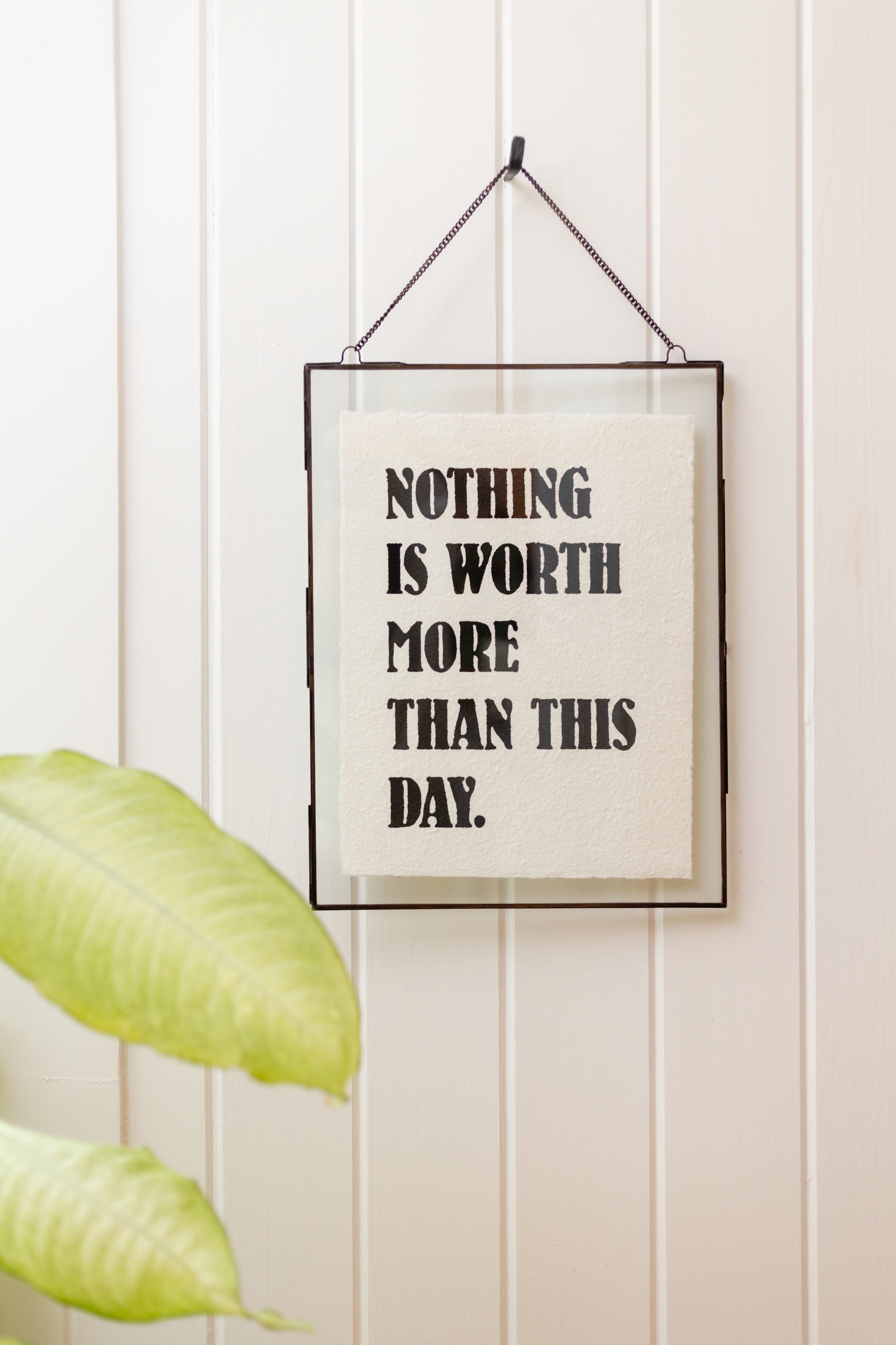 Nothing Is Worth More Handmade Paper Print - 12"x16"