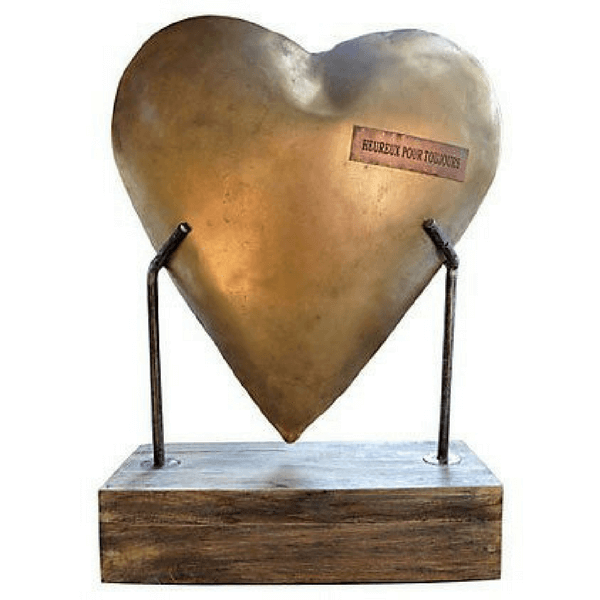 Metal Heart with Base | Sourced from Local Artists | Sugarboo & Co.