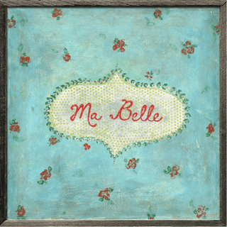 Ma Belle art print with greywood frame
