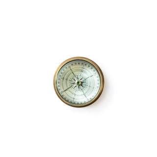 Decorative Brass Lens Compass with Rotating Dial