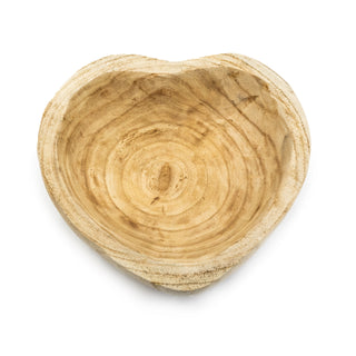 Deep Heart Shaped Wooden Bowl / Tray