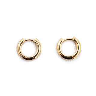Gold Plated Small Chunky Hoop Earrings