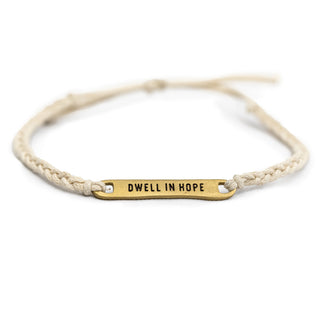 Brass Dwell In Hope Braided Bracelet - Adjustable