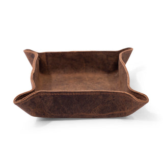 Distressed Brown Leather Catchall