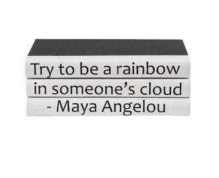 Quotation Series - Maya Angelou “Try to be a Rainbow in Someone’s Cloud” - 3 Volume Book Stack