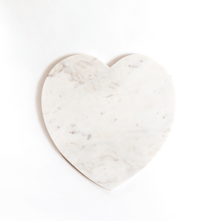 Cream Marble Heart Shaped Platter - 12”x12