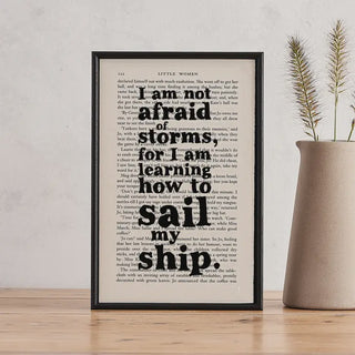 Little Women Storms Quote Book Page Print