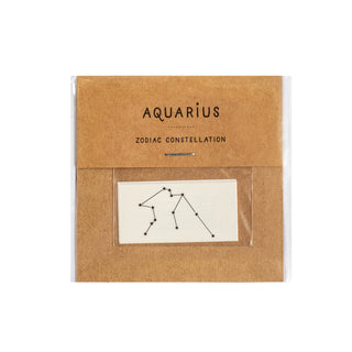 Aquarius Zodiac Constellations Temporary Tattoo- Single Set of 2