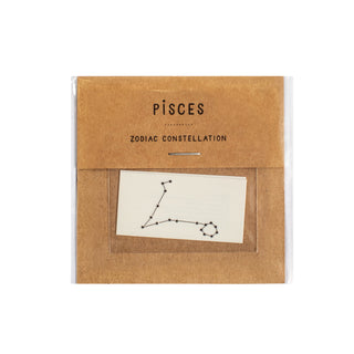 Pisces Zodiac Constellations Temporary Tattoo- Single Set of 2