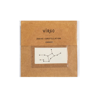 Virgo Zodiac Constellations Temporary Tattoo- Single Set of 2