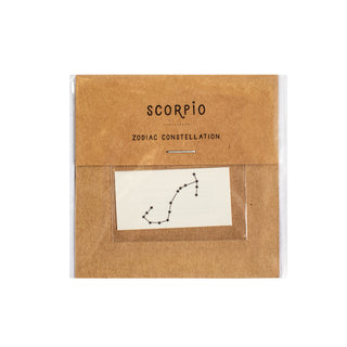 Scorpio Zodiac Constellations Temporary Tattoo- Single Set of 2
