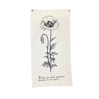 Handmade Botanical Wall Tarp -There Are Many Beautiful Reasons to Be Happy