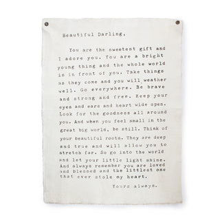 Letter for Sophie (Beautiful Darling) Wall Tarp