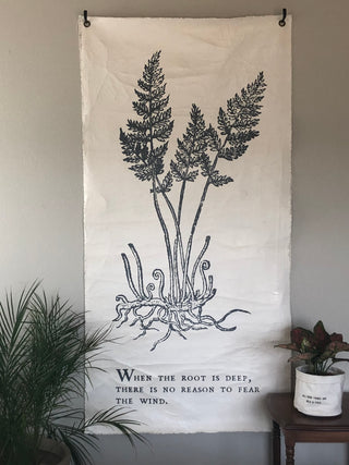 when the root is deep botanical wall tarp