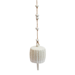 Ribbed Square Dome Speckled Ceramic Bell