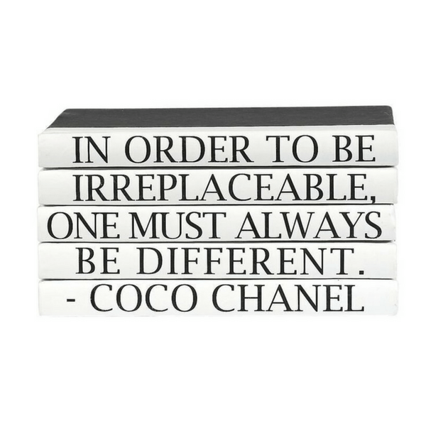 Chanel Quote Series - set of 5 books “…Always Be Different
