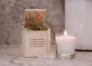 Blessing Candle with Engraved Wood Box