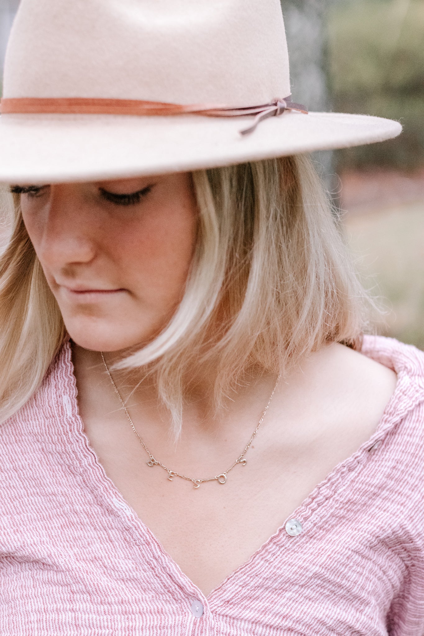 BESOS Necklace in Sterling Silver - Gold Plated