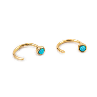 Tiffany Blue Huggie Earrings