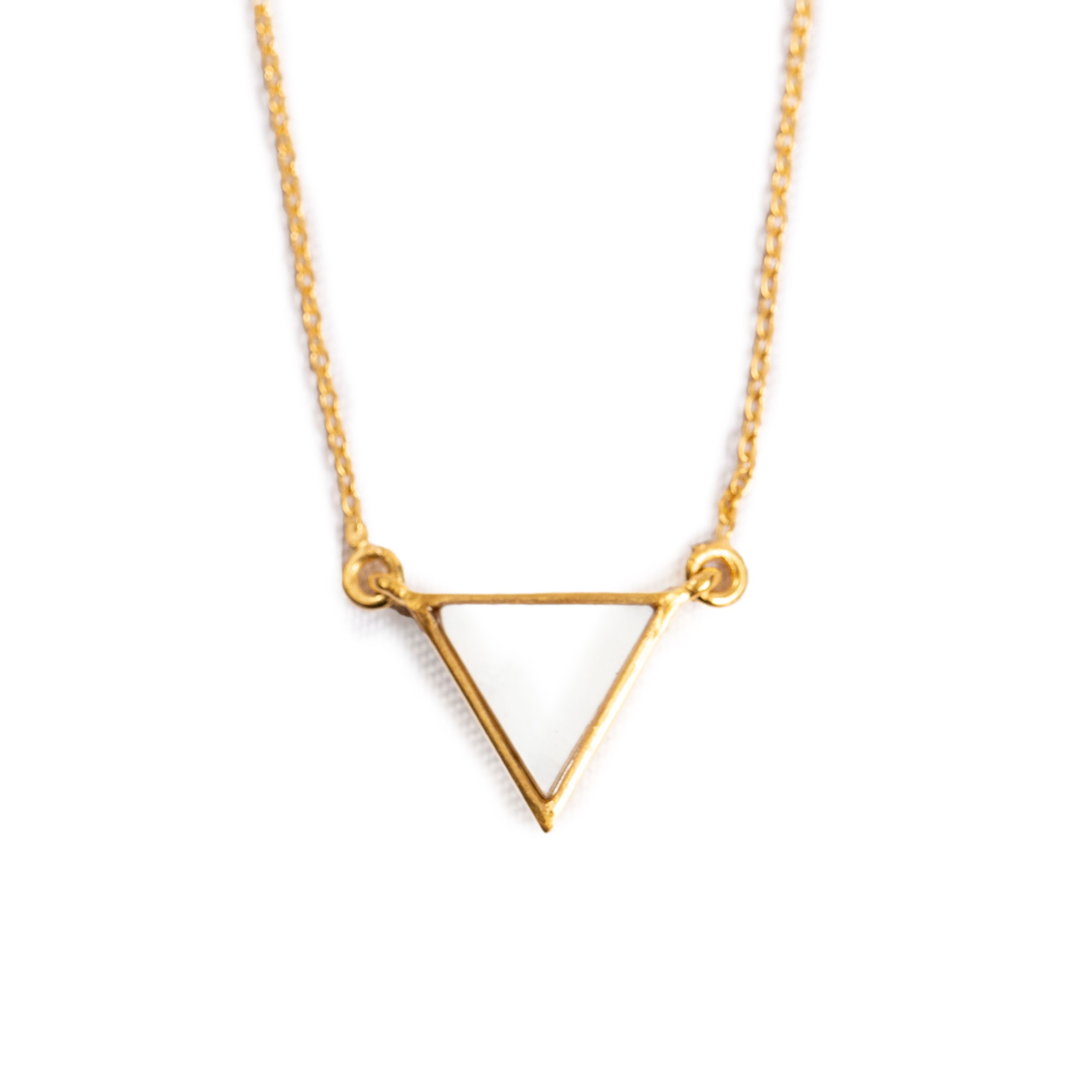 Triangle golden necklace – All Things We Like