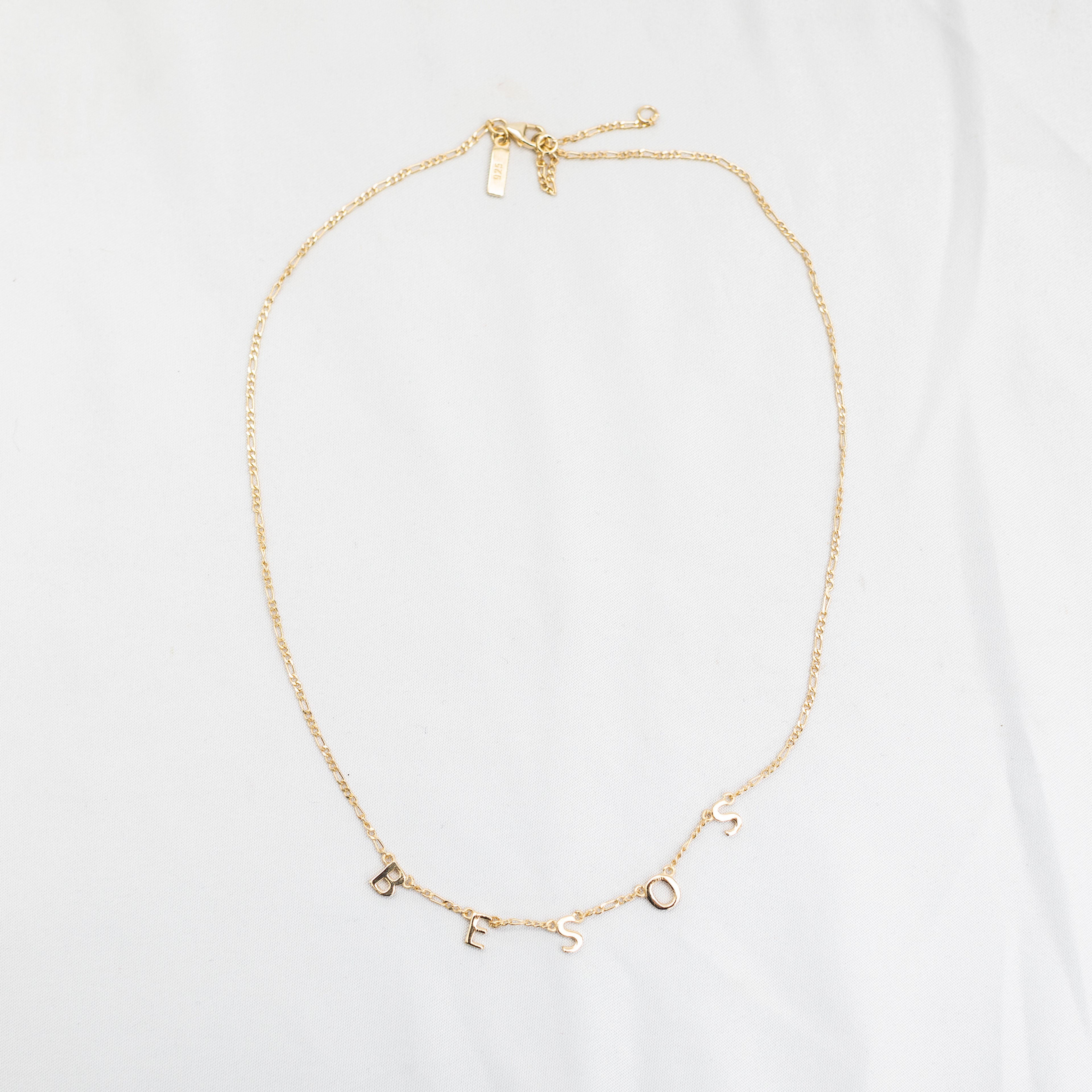 BESOS Necklace in Sterling Silver - Gold Plated
